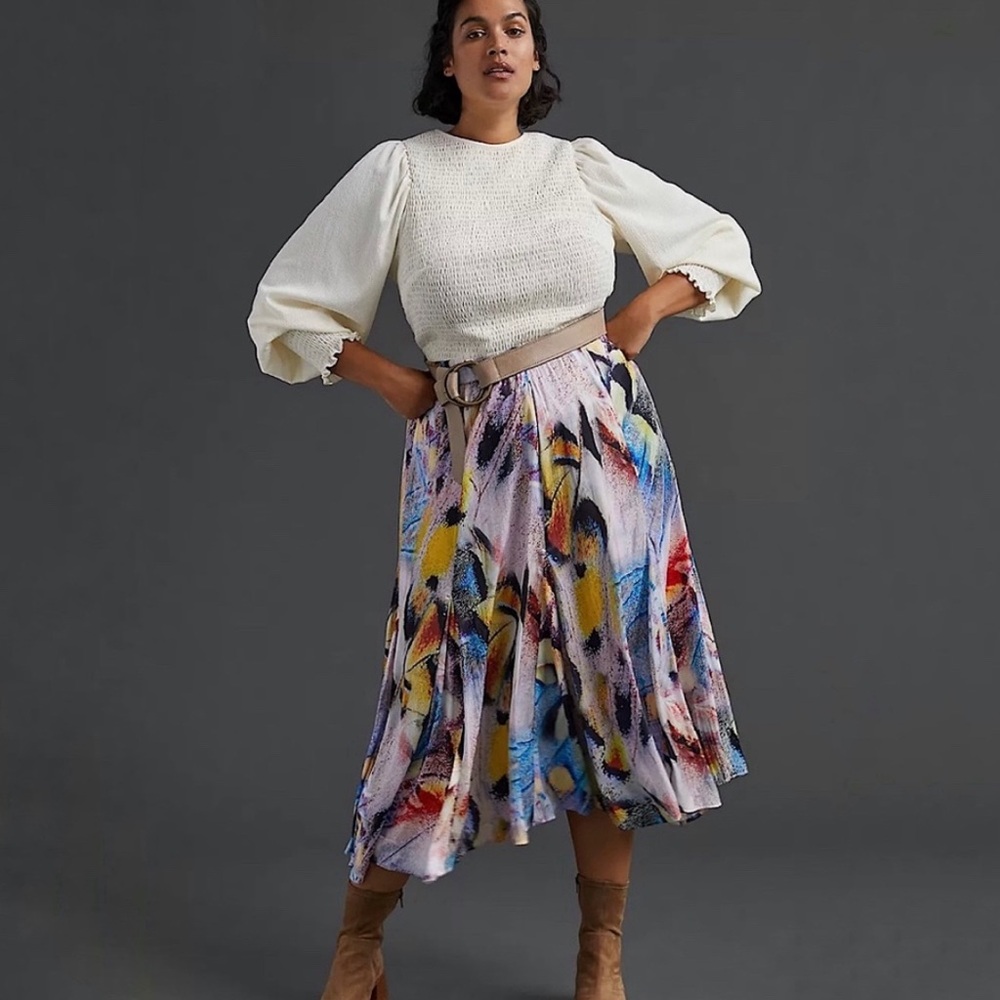 Anthropologie midi skirt